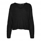 Vero moda VMLEILANI LS V-NECK PULLOVER 10296631 black sequence
