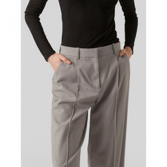 Vero moda VMULLA MR STRAIGHT PANT 10297417 lighr grey melange Vero moda VMULLA MR STRAIGHT PANT 10297417 lighr grey melange