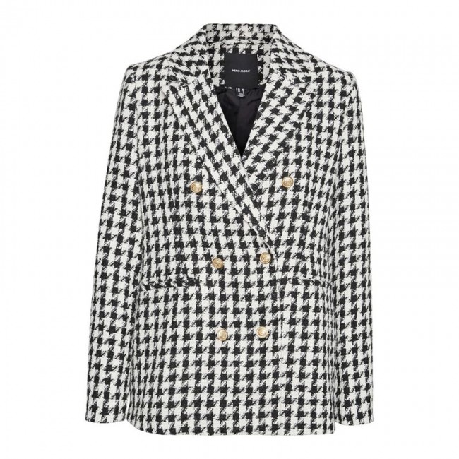 Vero moda VMPAIGE LS HOUNDSTOOTH BLAZER 10297492 blac white houndstooth