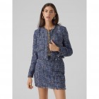 Vero moda VMCHANTELLE LS SHORT TWEED BLAZER 10299447 navy blazer melange