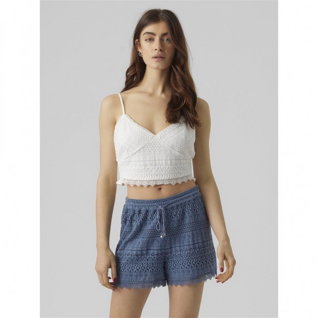 Vero moda VMHONEY LACE V-NECK CROPPED TOP WVN GA 10272481 snow white