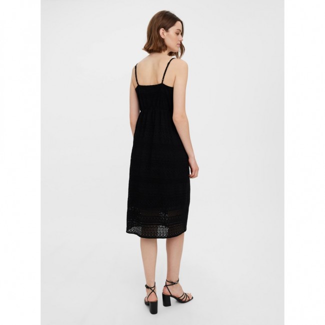 Vero moda VMHONEY LACE SINGLET CALF DRESS WVN 10272503 black