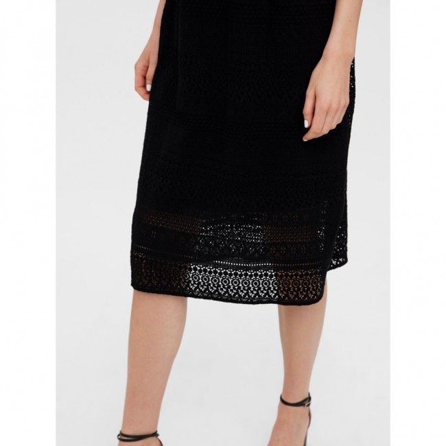 Vero moda VMHONEY LACE SINGLET CALF DRESS WVN 10272503 black
