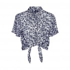 Vero moda VMMENNY TIE SS SHIRT WVN GA 10303694 navy blazer huki
