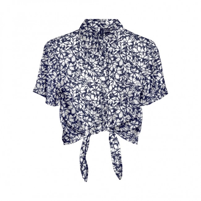 Vero moda VMMENNY TIE SS SHIRT WVN GA 10303694 navy blazer huki