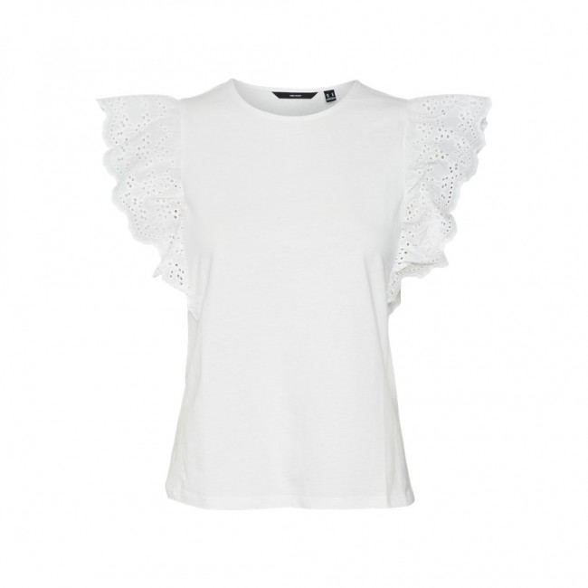 Vero moda VMHANNE SS LACE TOP JRS SPE GA 10304507 snow white