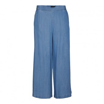 Vero moda VMBREE MW WIDE CULOTTE PANTS GA 10304861 medium blue denim