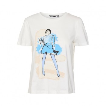 Vero moda VMPETRA OLLY SS TOP BOX JRS GA 10308694 snow white