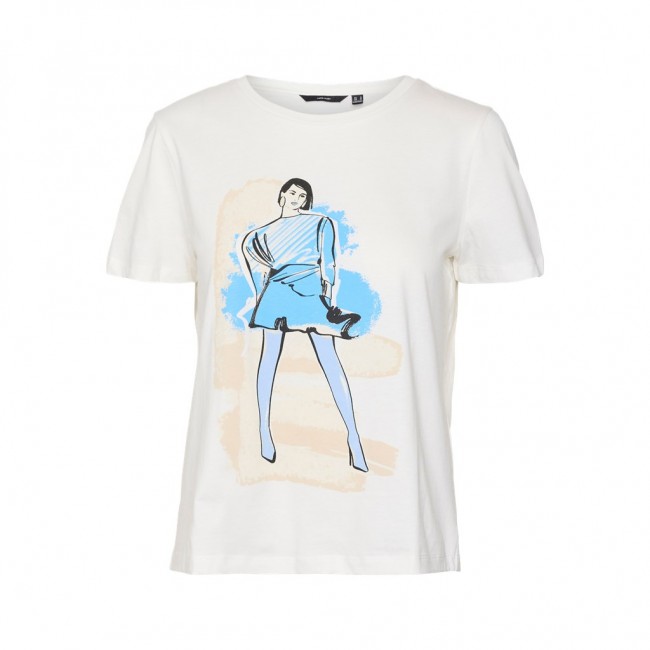 Vero moda VMPETRA OLLY SS TOP BOX JRS GA 10308694 snow white