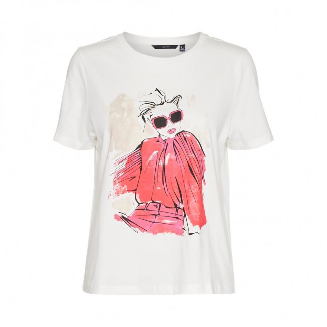 Vero moda VMPETRA OLLY SS TOP BOX JRS GA 10308694 snow white