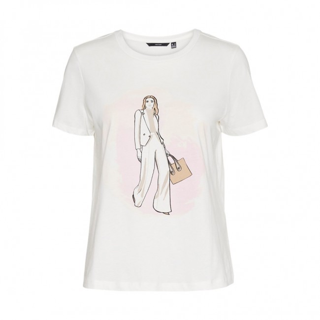 Vero moda VMPETRA OLLY SS TOP BOX JRS GA 10308694 snow white