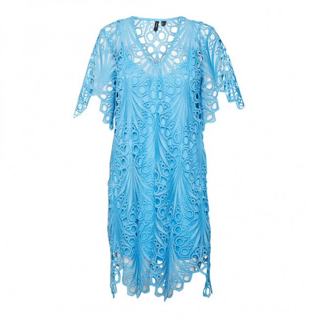 Vero moda VMNIKKI LACE 2/4 SHORT DRESS WVN 10308911 bonnie blue