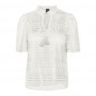 Vero moda VMHONEY LACE S/S TASSEL TOP WVN GA 10309263 snow white