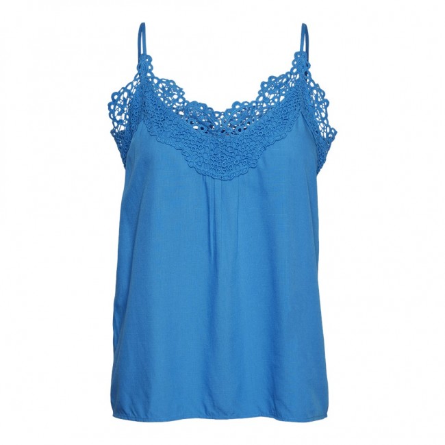 Vero moda VMKIFINA SINGLET V-NECK TOP WVN BTQ 10309592 ibiza blue