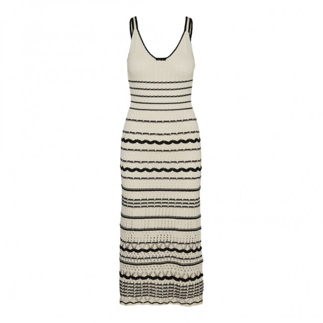Vero moda VMMINOU SL CALF LENGHT DRESS 10309931 birch black