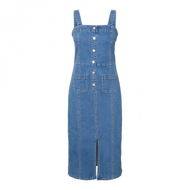 Vero moda VMSAILA SL CALF DENIM DRESS YO344 10310393 medium blue denim