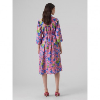 Vero moda VMLIVA JOSIE 3/4 CALF SHIRT DRESS WVN GA 10292860 sachet pink liva