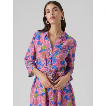 Vero moda VMLIVA JOSIE 3/4 CALF SHIRT DRESS WVN GA 10292860 sachet pink liva