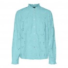 vero moda VMPENRI L/S EMB SHIRT WVN BTQ 10284661 limpet shell