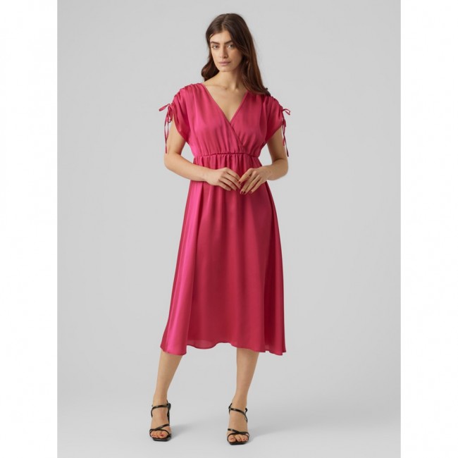 vero moda VMHEART OLI 2/4 CALF DRESS WVN CE CP 10287519-pink yarrow