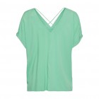 vero moda VMFLIA SL WIDE TOP JRS 10288373-jade cream