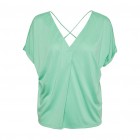 vero moda VMFLIA SL WIDE TOP JRS 10288373-jade cream