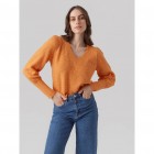 VM VMEYA LS V-NECK PULLOVER GA BOO 10290689 tangerine melange