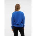 VM VMSILKY LS O-NECK TOP JRS 10302890 beaucoup blue