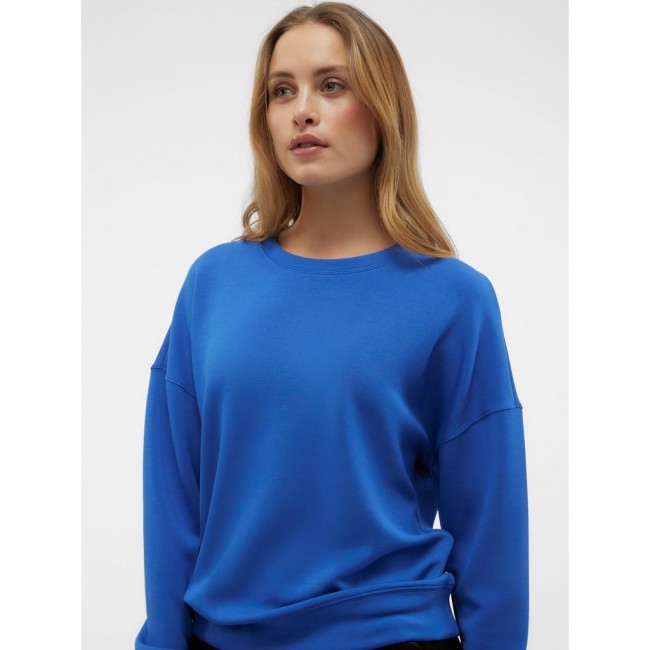 VM VMSILKY LS O-NECK TOP JRS 10302890 beaucoup blue