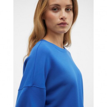 VM VMSILKY LS O-NECK TOP JRS 10302890 beaucoup blue