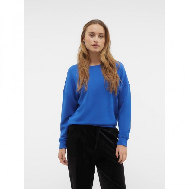 VM VMSILKY LS O-NECK TOP JRS 10302890 beaucoup blue