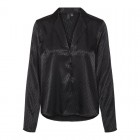 VM VMLULA L/S V-NECK SATIN SHIRT WVN EXP 10313546 black