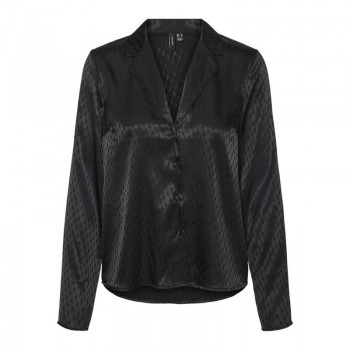 VM VMLULA L/S V-NECK SATIN SHIRT WVN EXP 10313546 black