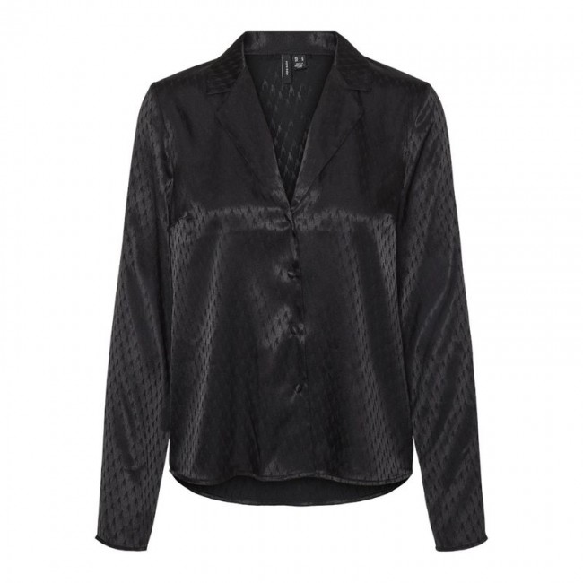 VM VMLULA L/S V-NECK SATIN SHIRT WVN EXP 10313546 black