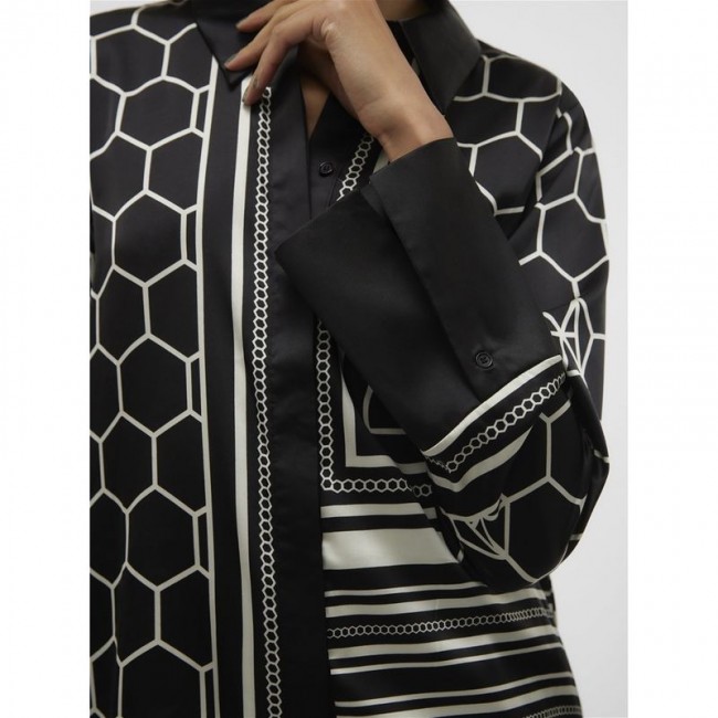 VM VMMALLE LS SHIRT WVN EXP 10313552 black bright white