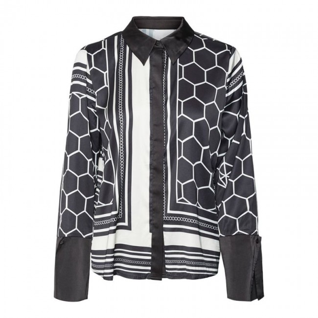 VM VMMALLE LS SHIRT WVN EXP 10313552 black bright white