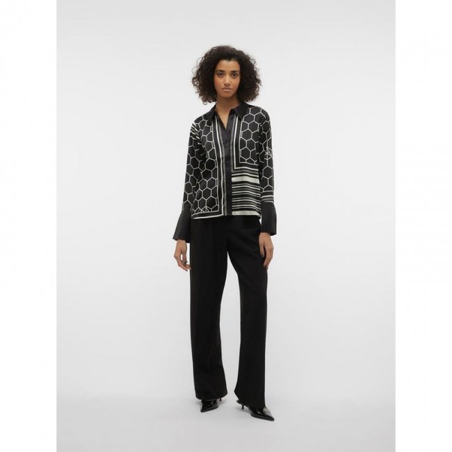 VM VMMALLE LS SHIRT WVN EXP 10313552 black bright white
