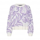 Vero moda VMFLORA LS O-NECK PULLOVER 10293793 birch w passion floewr + sand verbena