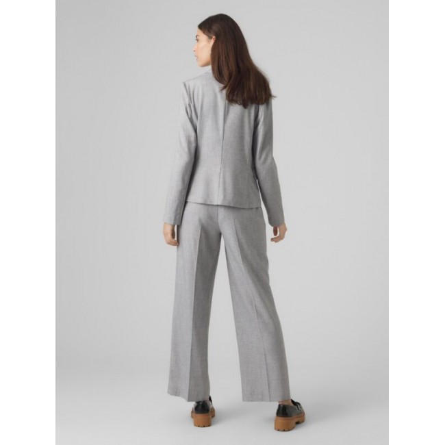 Vero moda VMYOLANDA HR STRAIGHT PANT 10299463 medium grey melange