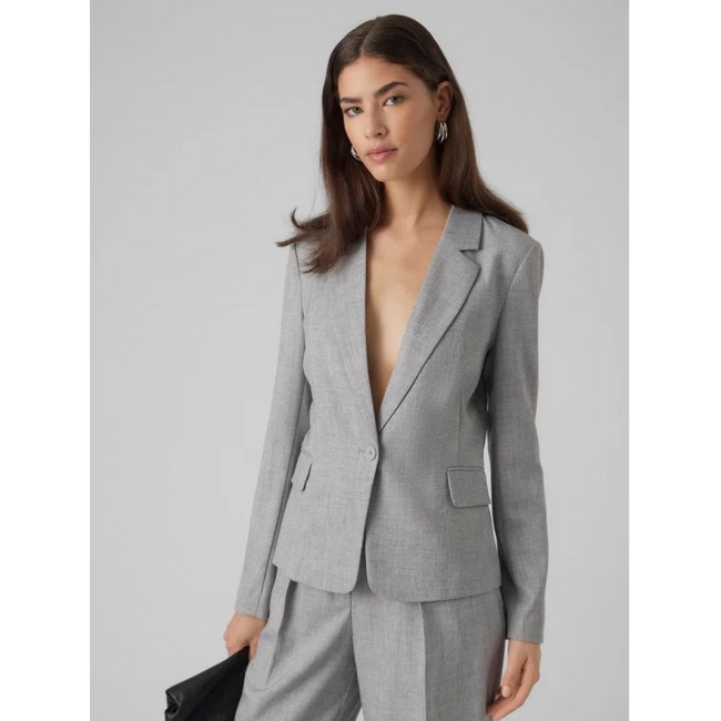 Vero moda VMYOLANDA LS SLIM BLAZER 10301257 medium grey melange