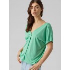 vero moda VMFLIA SL WIDE TOP JRS 10288373-jade cream