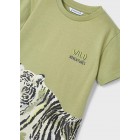 mayoral Μπλουζα κοντ/κη "wild" 23-03007-026 χακι