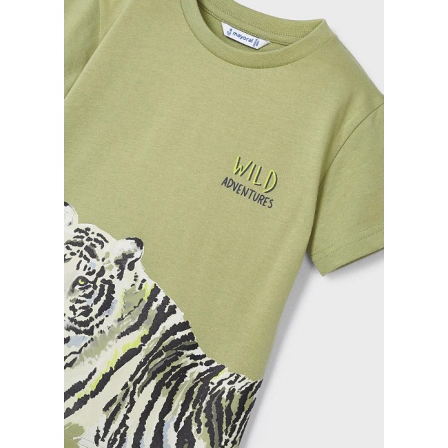 mayoral Μπλουζα κοντ/κη "wild" 23-03007-026 χακι