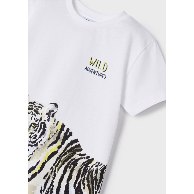 mayoral Μπλουζα κοντ/κη "wild" 23-03007-025 λευκο