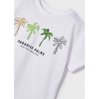 mayoral Μπλουζα κοντ/κη "palms" 23-03016-028 λευκο