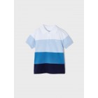 mayoral Πολο κοντοµανικο color block 23-03151-057 ωκεανος