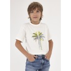 mayoral Μπλουζα κοντ/κη "palm trees" 23-06079-060 κρεμ