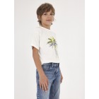 mayoral Μπλουζα κοντ/κη "palm trees" 23-06079-060 κρεμ