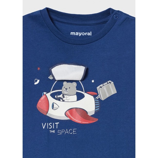 Mayoral Μπλουζα µακρυµ play "space" 13-02014-067 μπλε ηλεκτρ