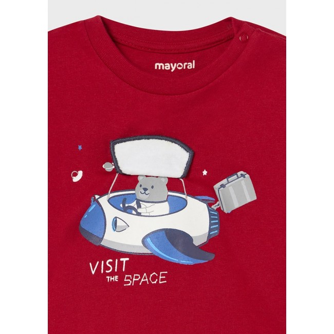 Mayoral Μπλουζα µακρυµ play "space" 13-02014-069 κοκκινο